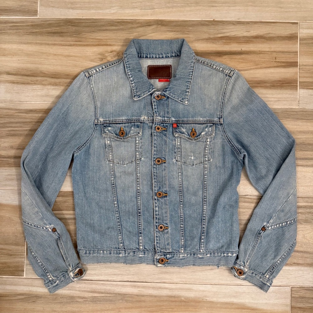 Vintage Big Star Denim Trucker Jacket Mens Large Light Wash Jean Coat Made USA